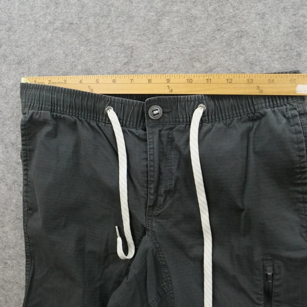 Vuori Pants Mens Small Gray Ripstop Climber Drawstring Tapered Elastic Waist